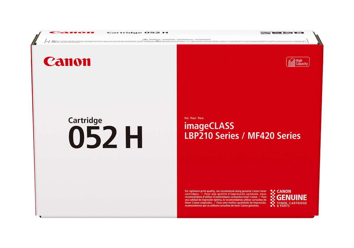 Canon 052 H Black Toner Cartridge, High Capacity (2200C001)