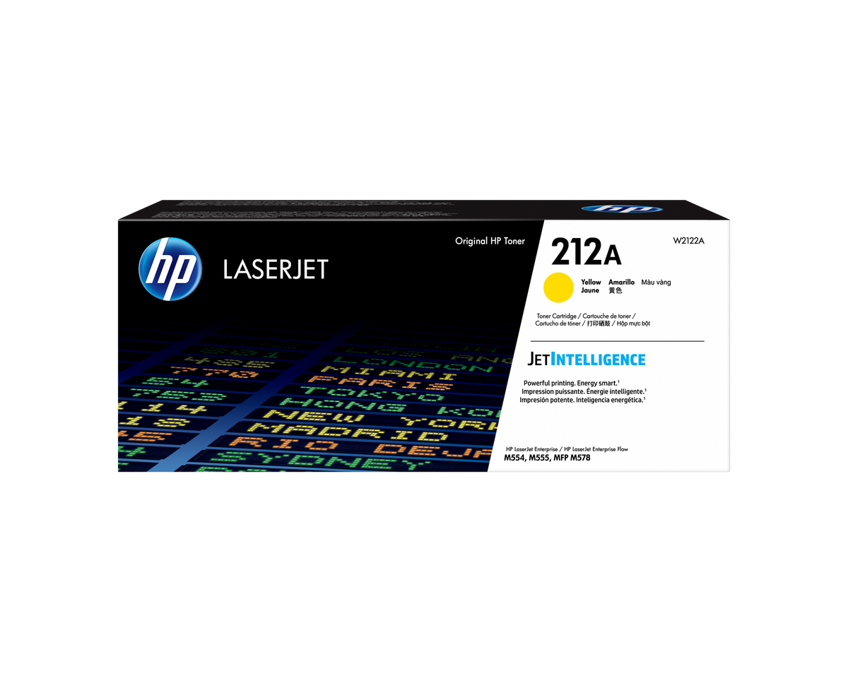 HP 212A Yellow Original LaserJet Toner Cartridge (W2122A)