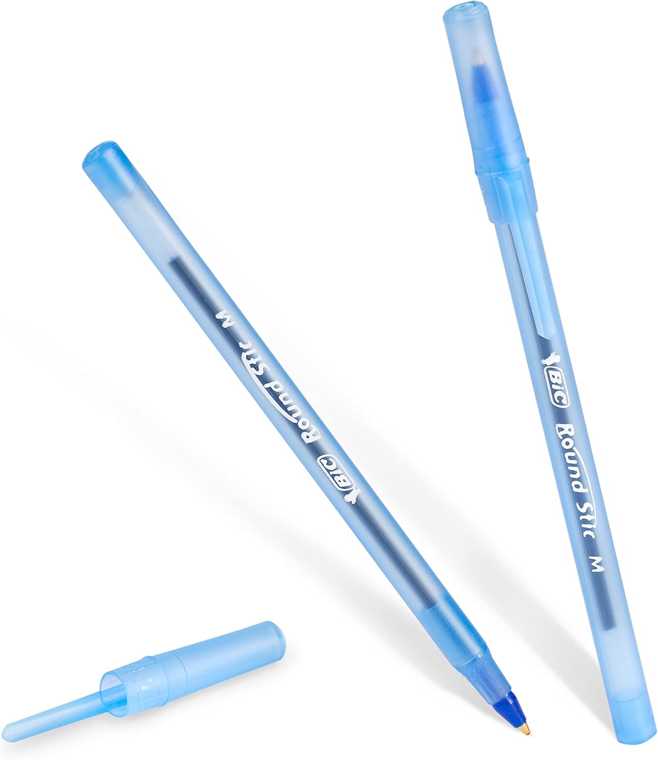 BIC Round Stic Extra Life Ballpoint Pens, Medium Point (1.0mm), Blue, 60-Count Pack
