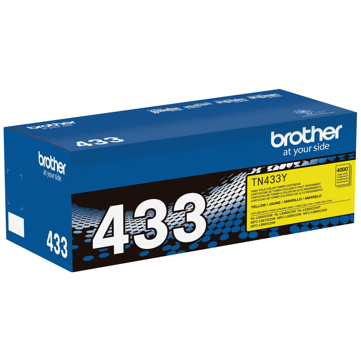 Brother TN433Y Yellow Toner Cartridge, High Yield (TN433Y) – view 3