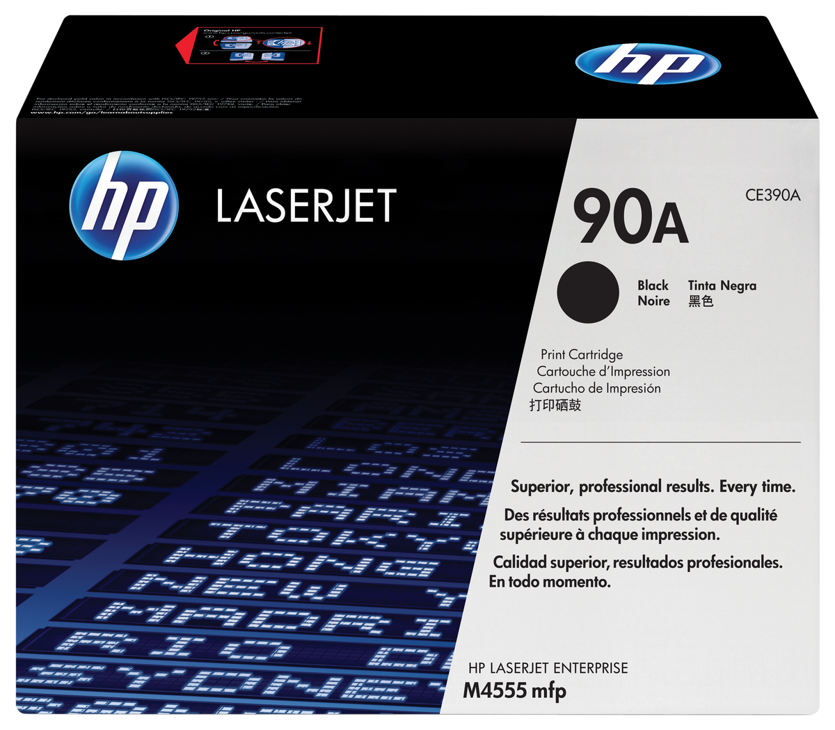 HP 90A Black Original LaserJet Toner Cartridge (CE390A)