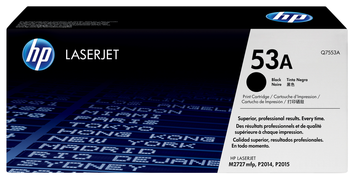 HP 53A Black Original LaserJet Toner Cartridge (Q7553A)