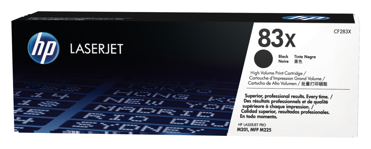 HP 83X High Yield Black Original LaserJet Toner Cartridge (CF283X)