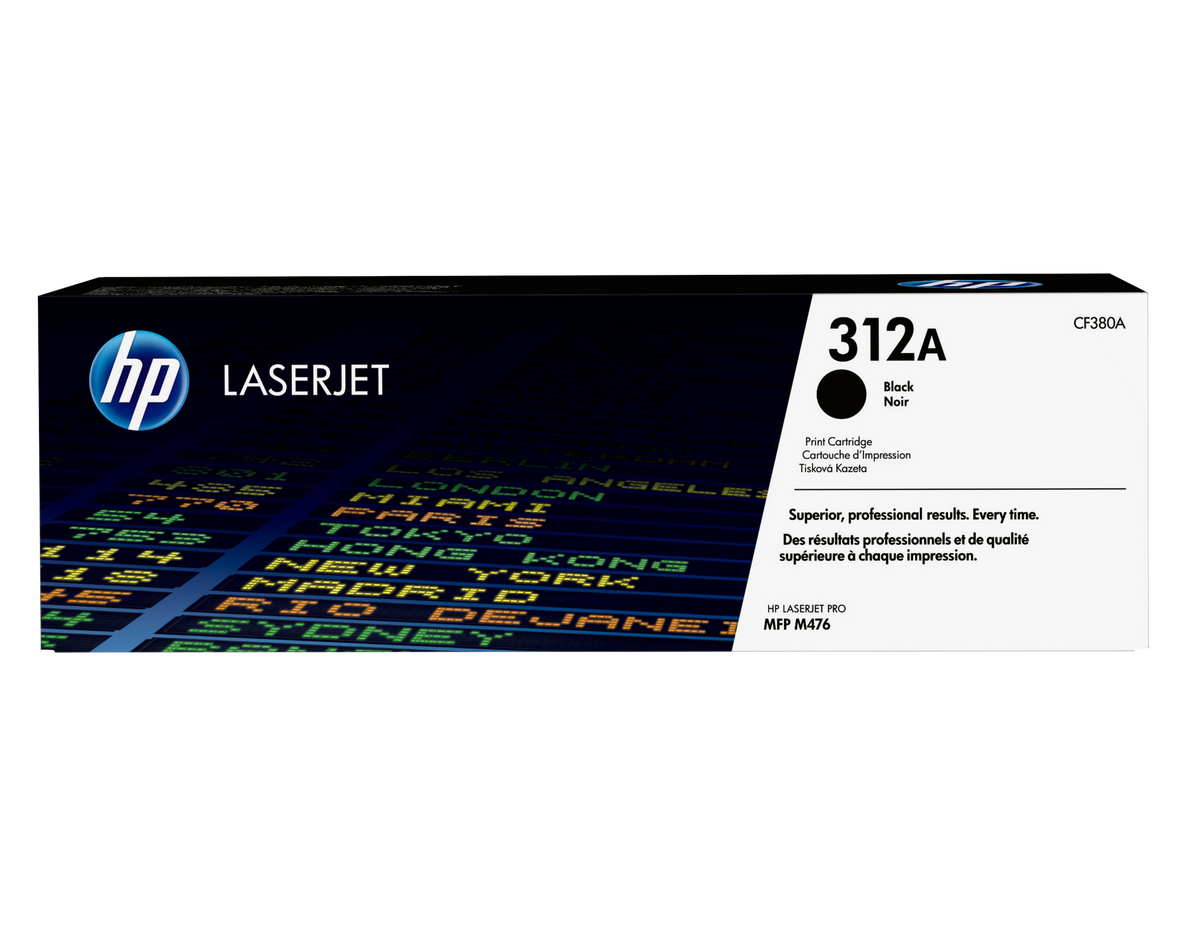 HP 312A Black Original LaserJet Toner Cartridge (CF380A)