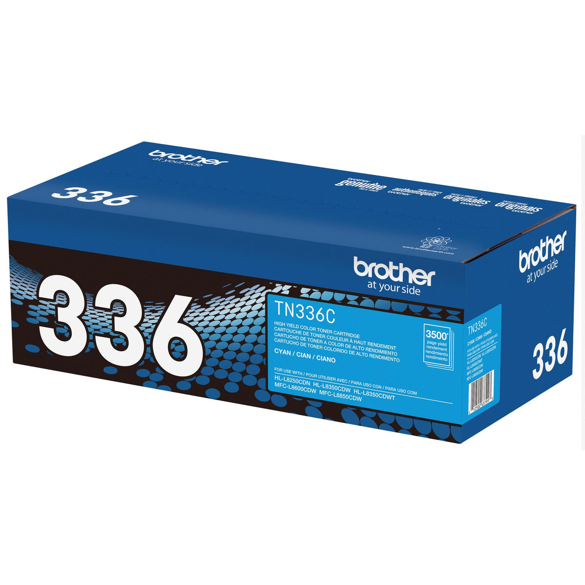 Brother TN336C Cyan Toner Cartridge, High Yield (TN336C) – view 2