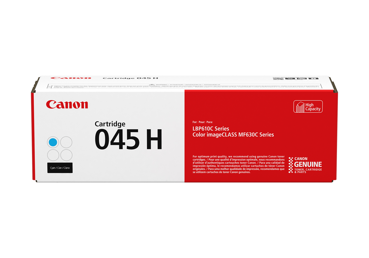 Canon 045 H Cyan Toner Cartridge, High Capacity (1245C001)