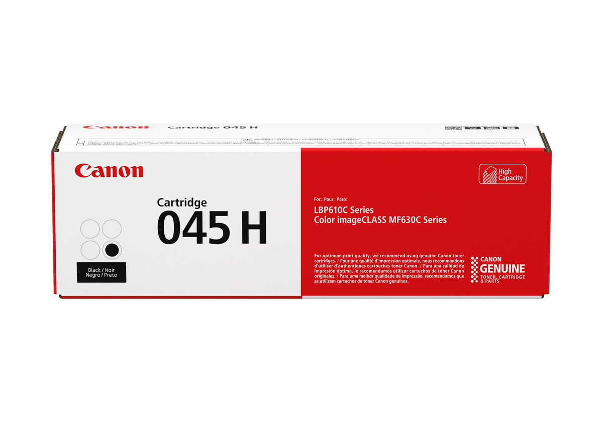 Canon 045 H Black Toner Cartridge, High Capacity (1246C001)