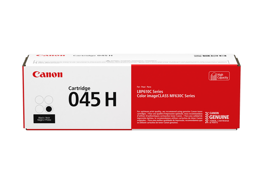 Canon 045 H Black Toner Cartridge, High Capacity (1246C001)