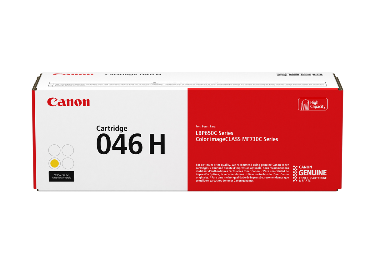 Canon 046 H Yellow Toner Cartridge, High Capacity (1251C001)