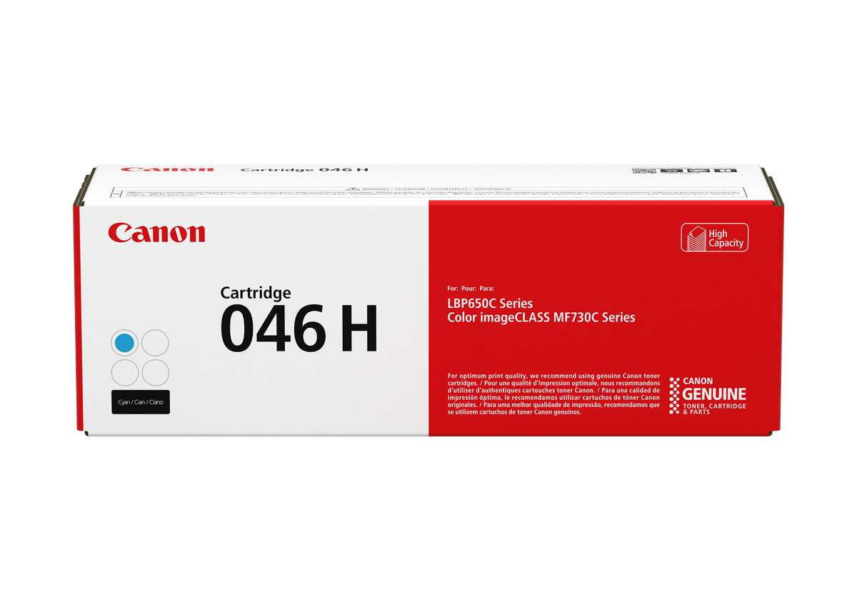 Canon 046 H Cyan Toner Cartridge, High Capacity (1253C001)