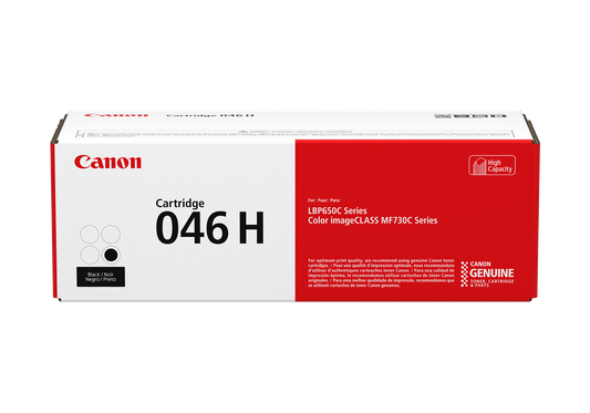Canon 046 H Black Toner Cartridge, High Capacity (1254C001)