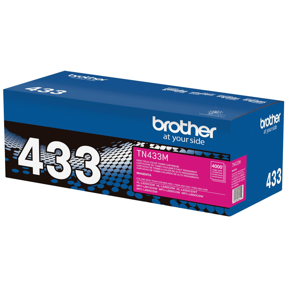 Brother TN433M Magenta Toner Cartridge, High Yield (TN433M) – view 2