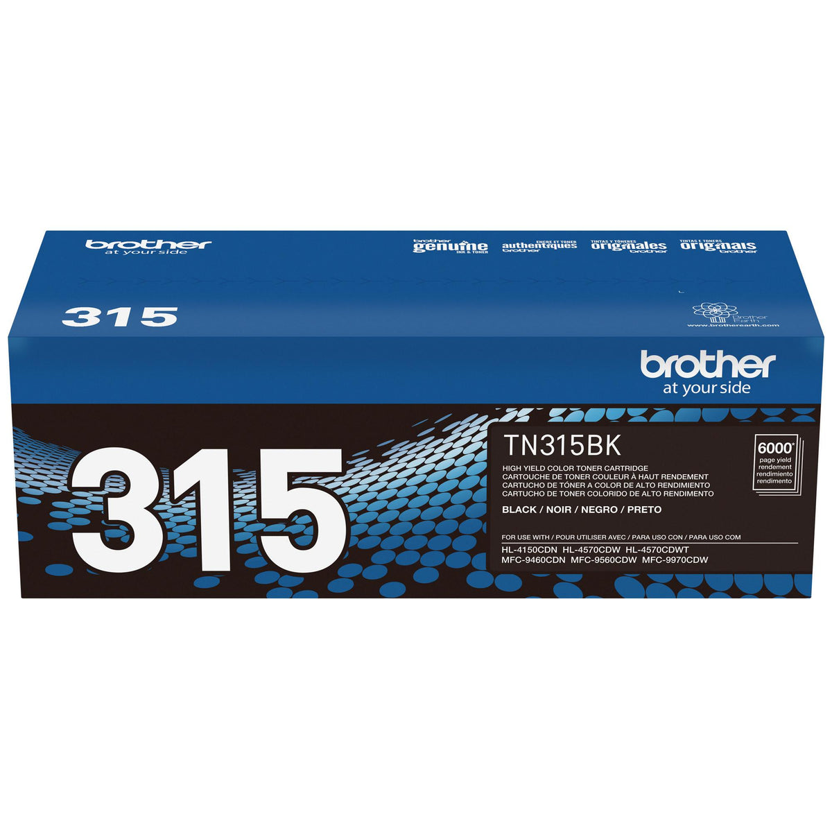 Brother TN315BK Black Toner Cartridge, High Yield (TN315BK)
