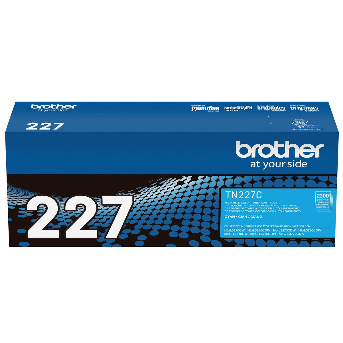 Brother Genuine TN-227C High Yield Cyan Toner Cartridge (TN227C) – view 2