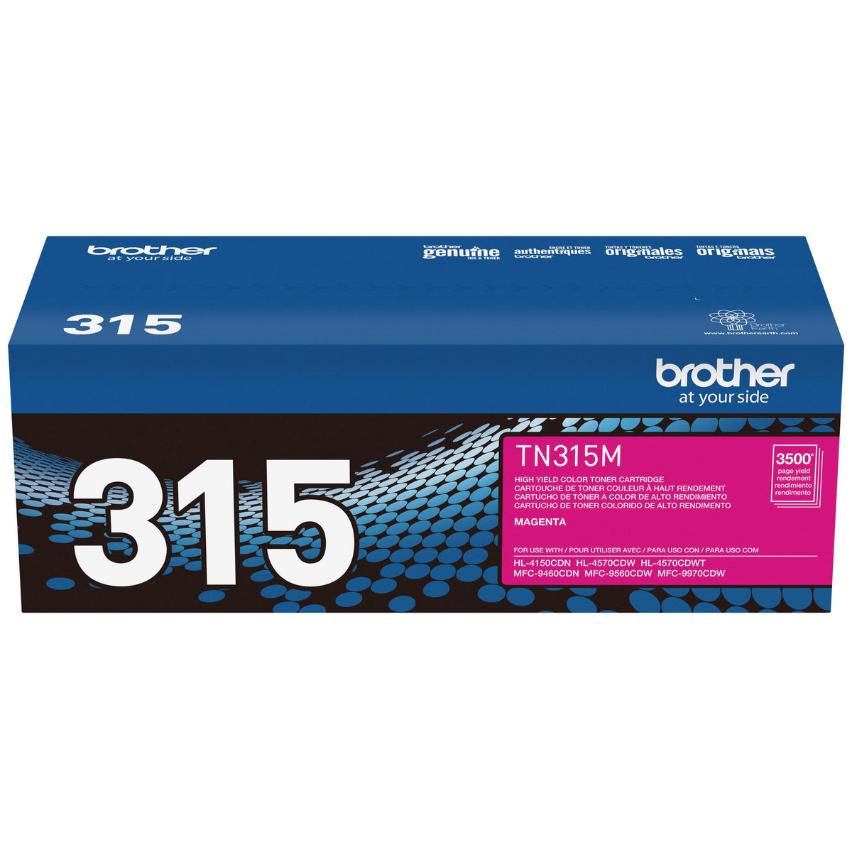Brother TN315M Magenta Toner Cartridge, High Yield (TN315M)