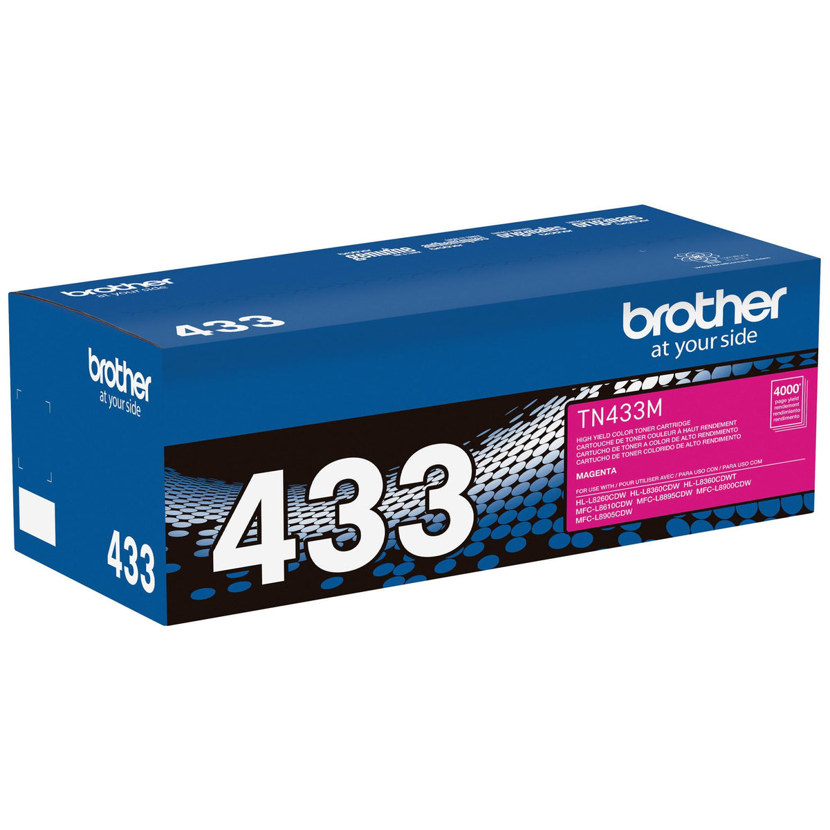 Brother TN433M Magenta Toner Cartridge, High Yield (TN433M) – view 3