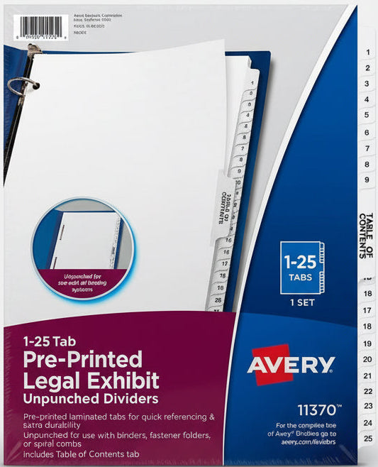 Avery Premium Collated 1-25 Tab Dividers