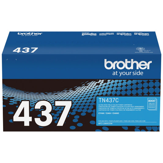 Brother Genuine TN437C Ultra High‐Yield Cyan Toner Cartridge (TN437C)