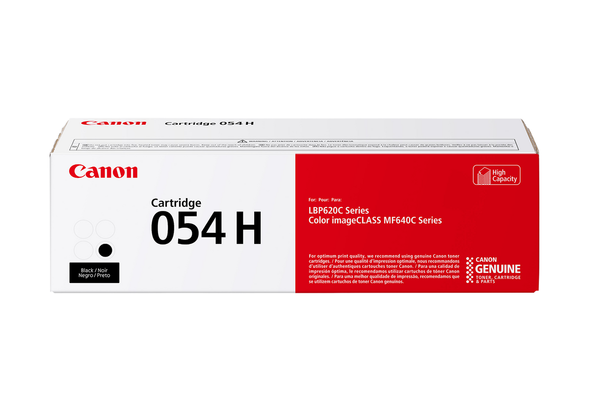 Canon 054 H Black Toner Cartridge, High Capacity (3028C001)