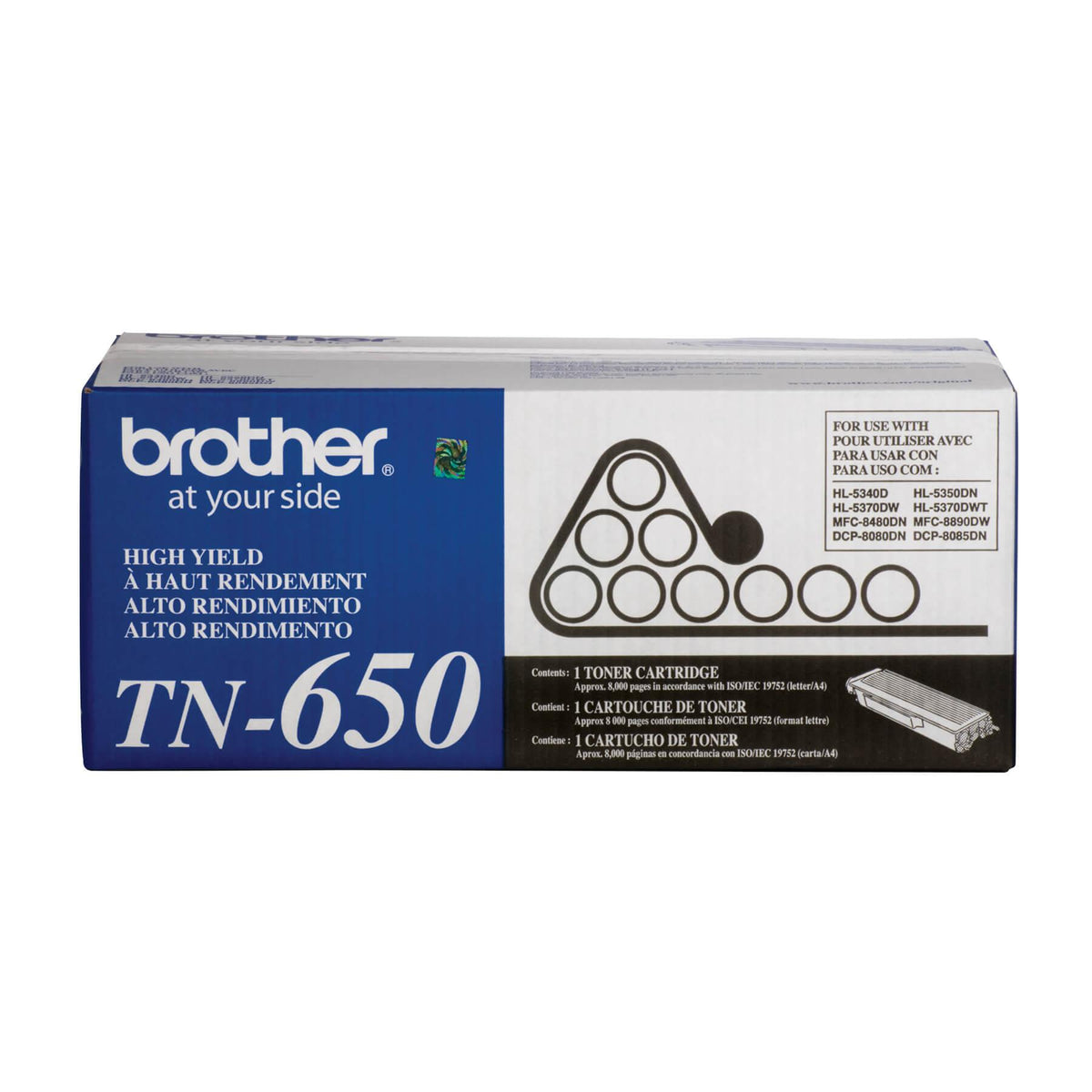 Brother TN650 Black Toner Cartridge, High Yield (TN650) – view 3