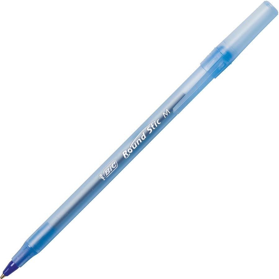 BIC Round Stic Extra Life Ballpoint Pens, Medium Point (1.0mm), Blue, 60-Count Pack