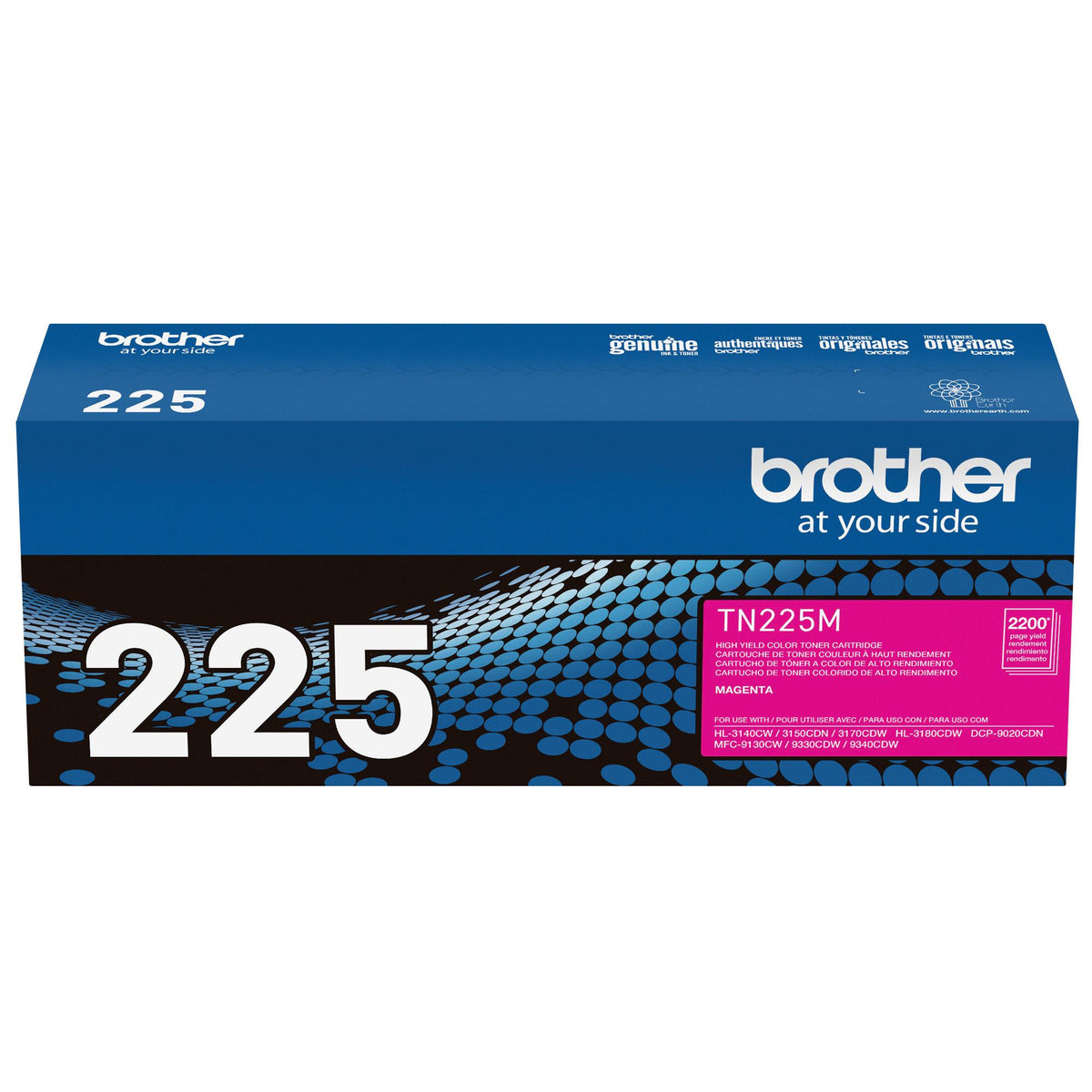 Brother TN225M Magenta Toner Cartridge, High Yield (TN225M) – view 2