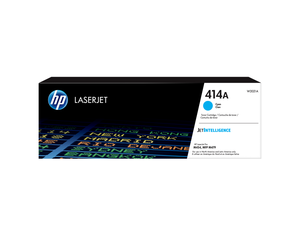 HP 414A Cyan Original LaserJet Toner Cartridge (W2021A)