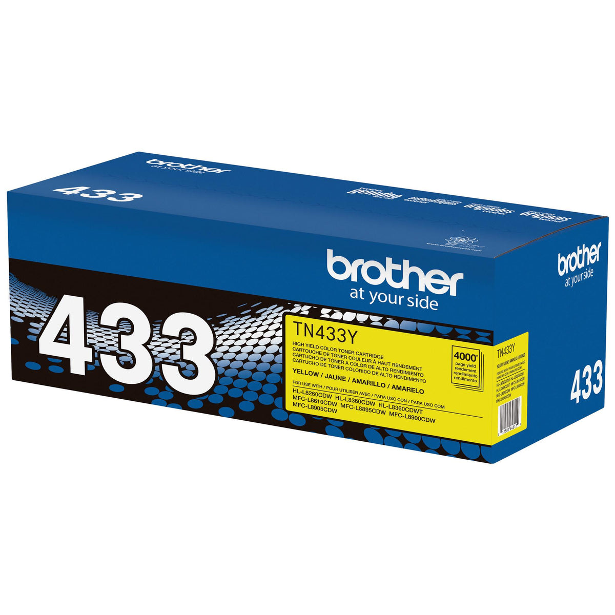 Brother TN433Y Yellow Toner Cartridge, High Yield (TN433Y) – view 2