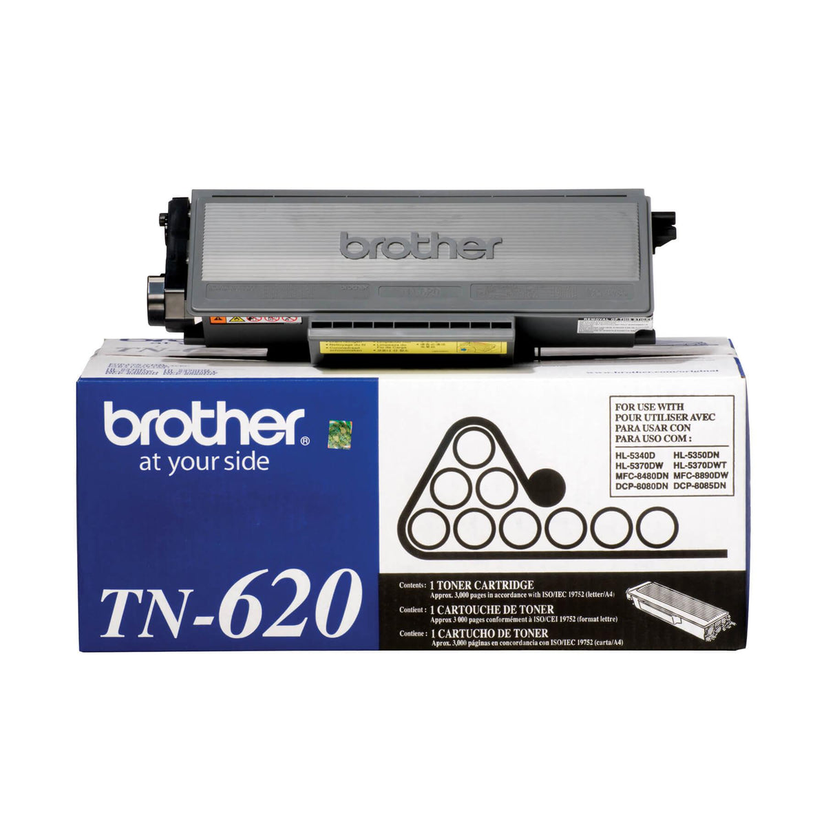 Brother TN620 Black Toner Cartridge, Standard Yield (TN620) – view 2
