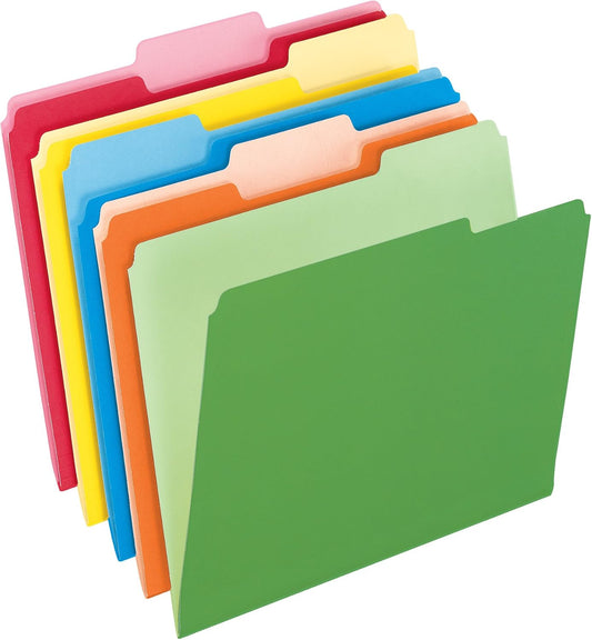 File Folders, 1/3 Cut Asst Colours 100/Box