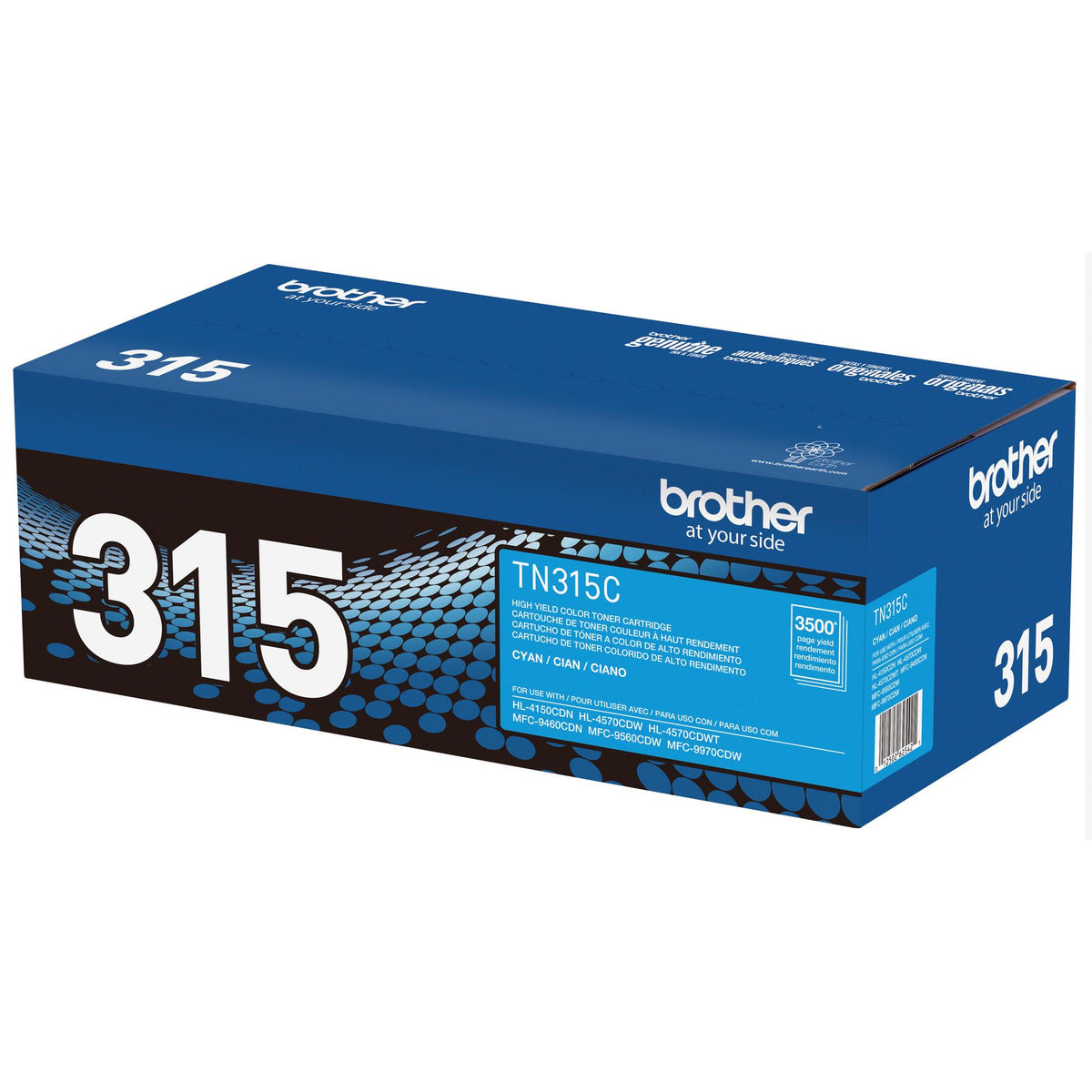 Brother TN315C Cyan Toner Cartridge, High Yield (TN315C) – view 2