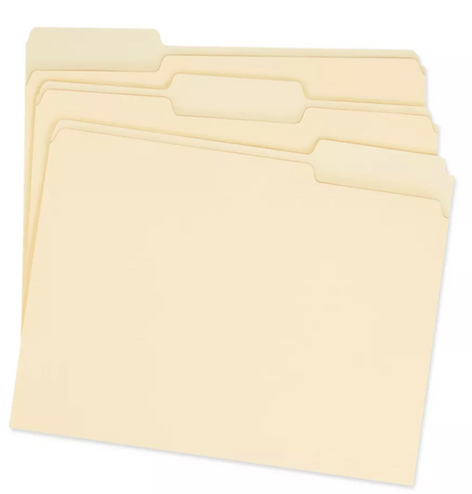 File Folders Legal Size- 200 Pack