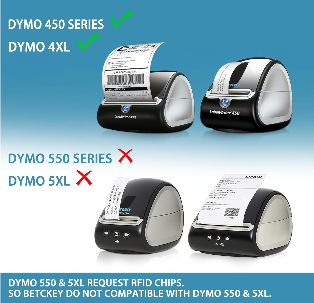 10 Pack - DYMO (1-1/8" x 3-1/2")
