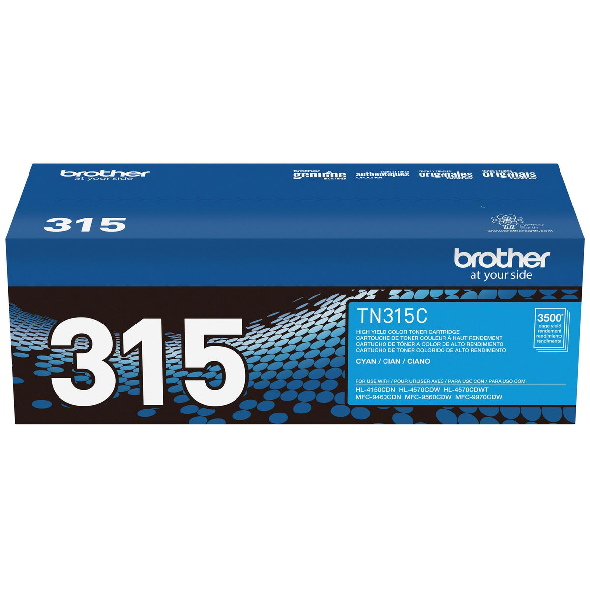 Brother TN315C Cyan Toner Cartridge, High Yield (TN315C)