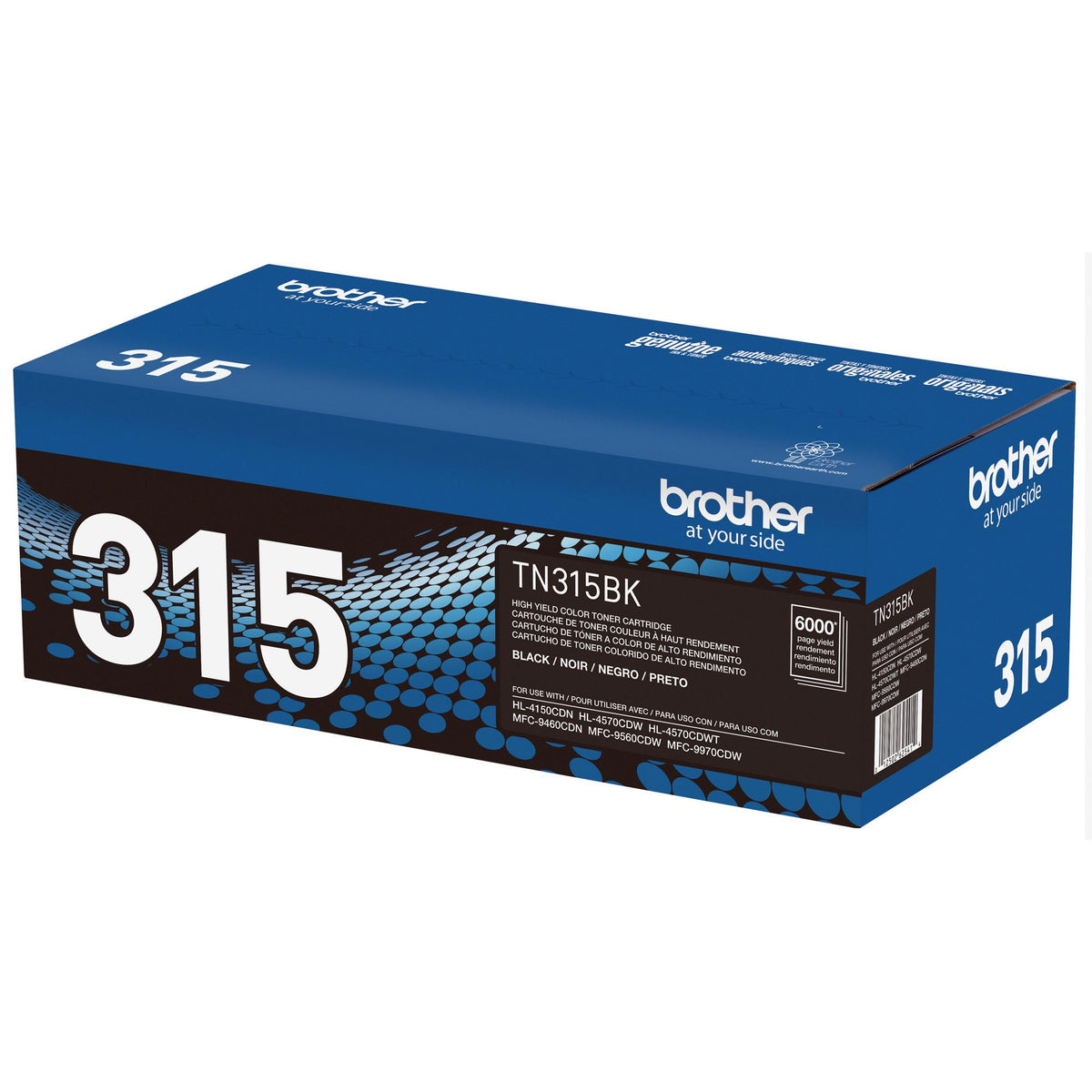 Brother TN315BK Black Toner Cartridge, High Yield (TN315BK) – view 2