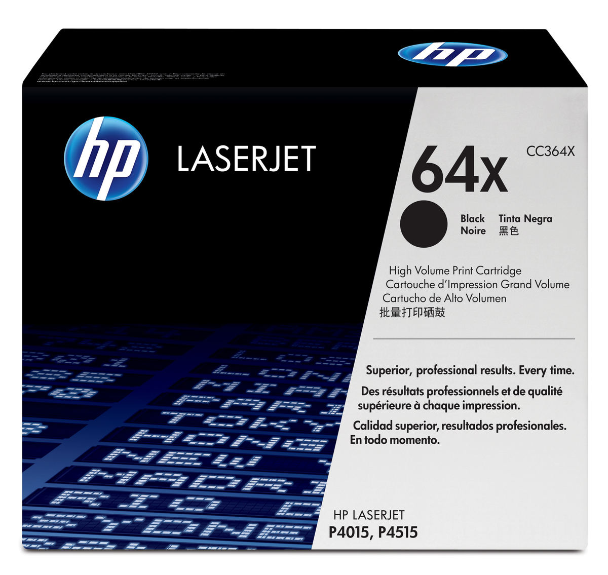 HP 64X High Yield Black Original LaserJet Toner Cartridge (CC364X)