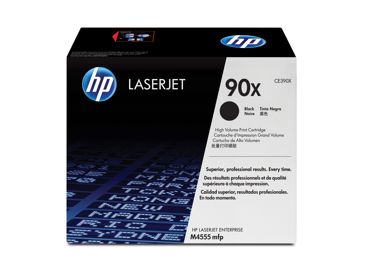HP 90X High Yield Black Original LaserJet Toner Cartridge (CE390X)