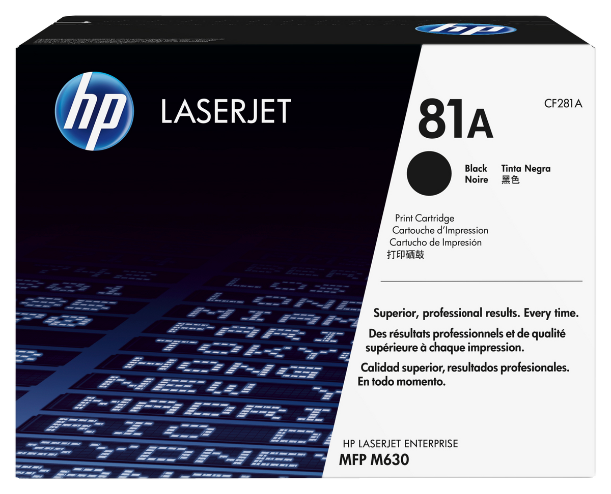 HP 81A Black Original LaserJet Toner Cartridge (CF281A)
