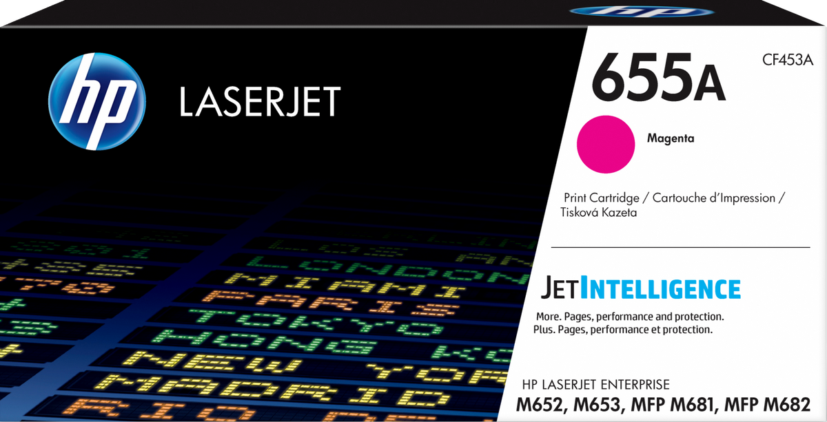 HP 655A Magenta Original LaserJet Toner Cartridge (CF453A)