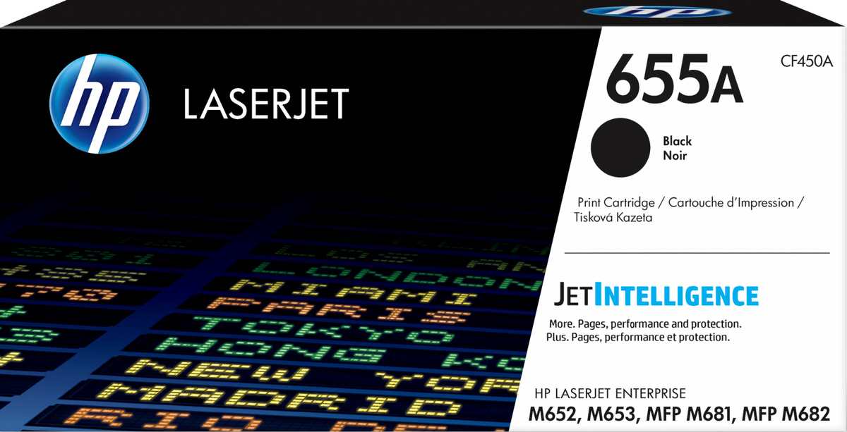HP 655A Black Original LaserJet Toner Cartridge (CF450A)
