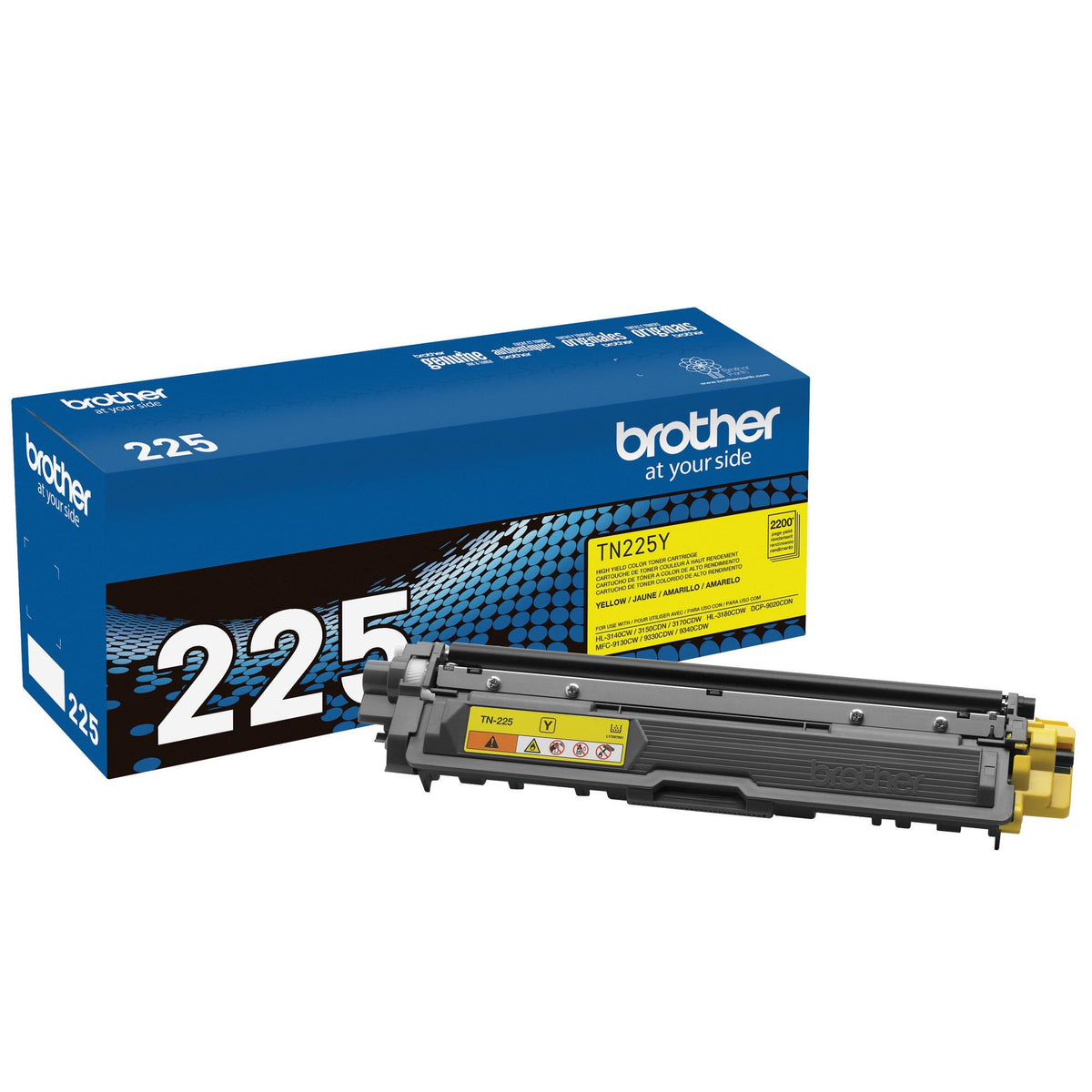 Brother TN225Y Yellow Toner Cartridge, High Yield (TN225Y)