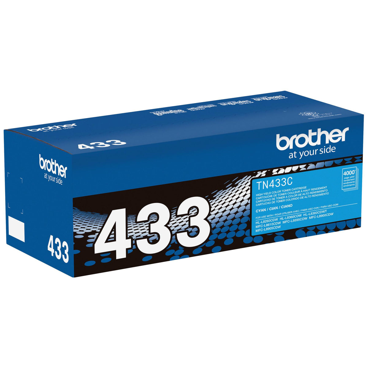 Brother TN433C Cyan Toner Cartridge, High Yield (TN433C) – view 3