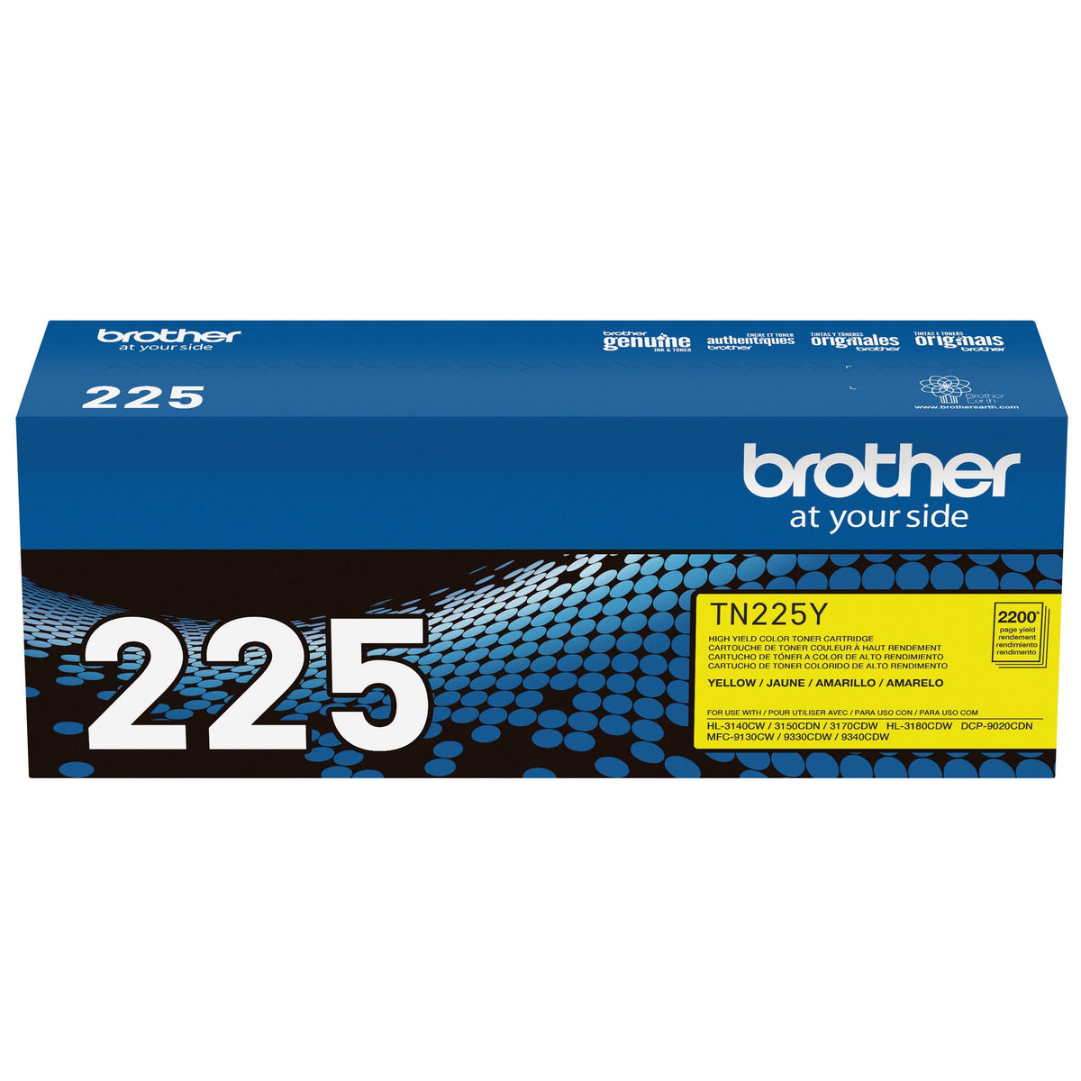 Brother TN225Y Yellow Toner Cartridge, High Yield (TN225Y) – view 2