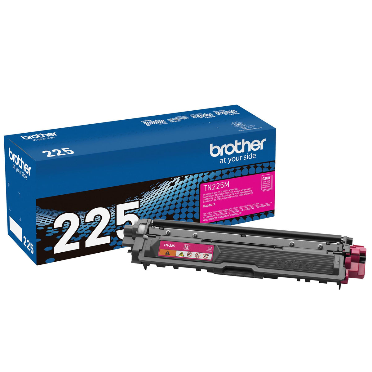Brother TN225M Magenta Toner Cartridge, High Yield (TN225M)