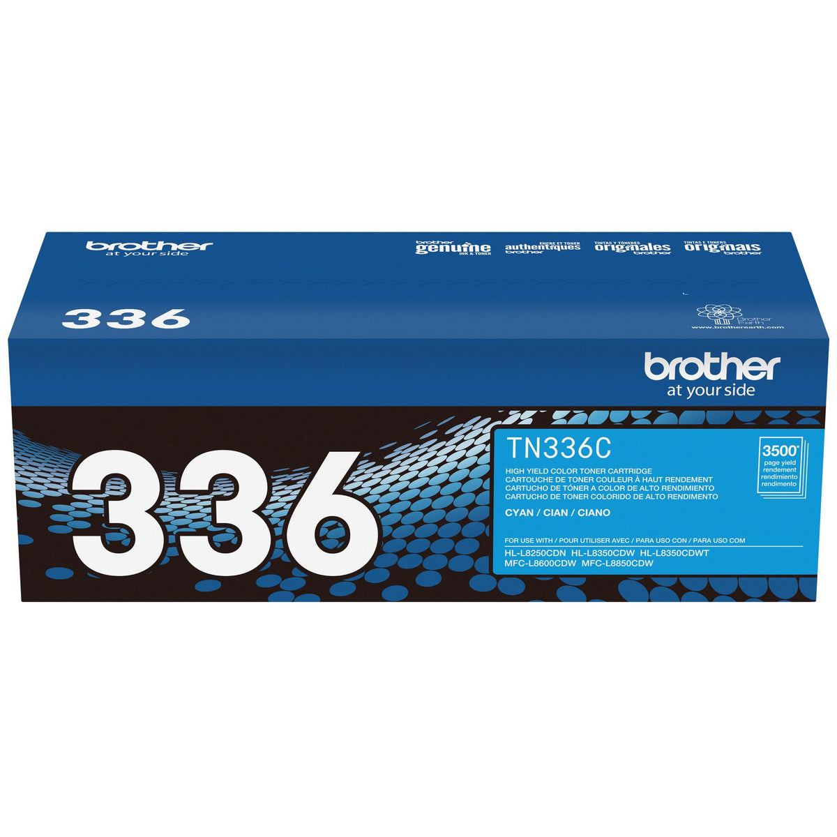 Brother TN336C Cyan Toner Cartridge, High Yield (TN336C)
