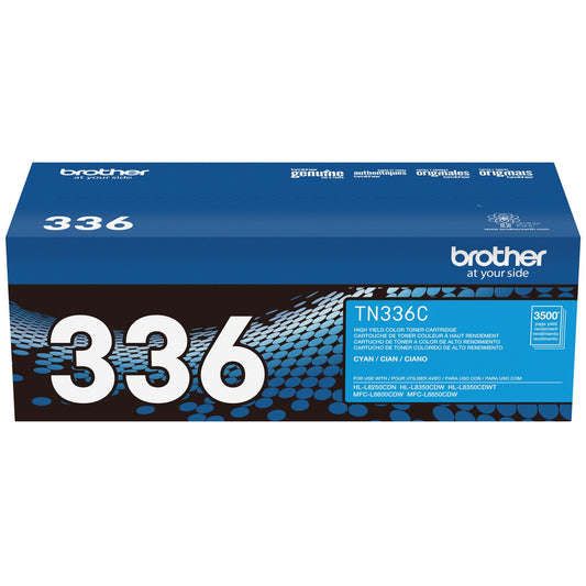 Brother TN336C Cyan Toner Cartridge, High Yield (TN336C)