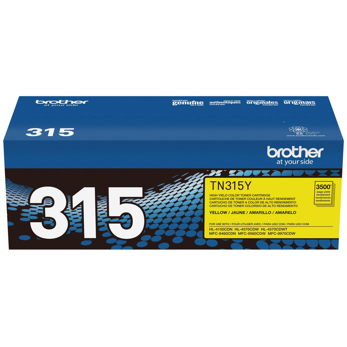 Brother TN315Y Yellow Toner Cartridge, High Yield (TN315Y)
